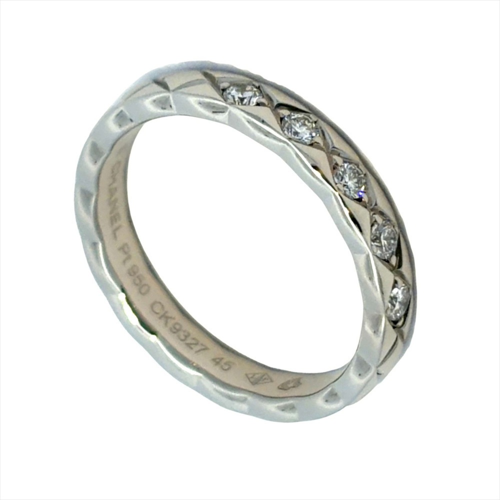 CHANEL Silver Diamond Ring